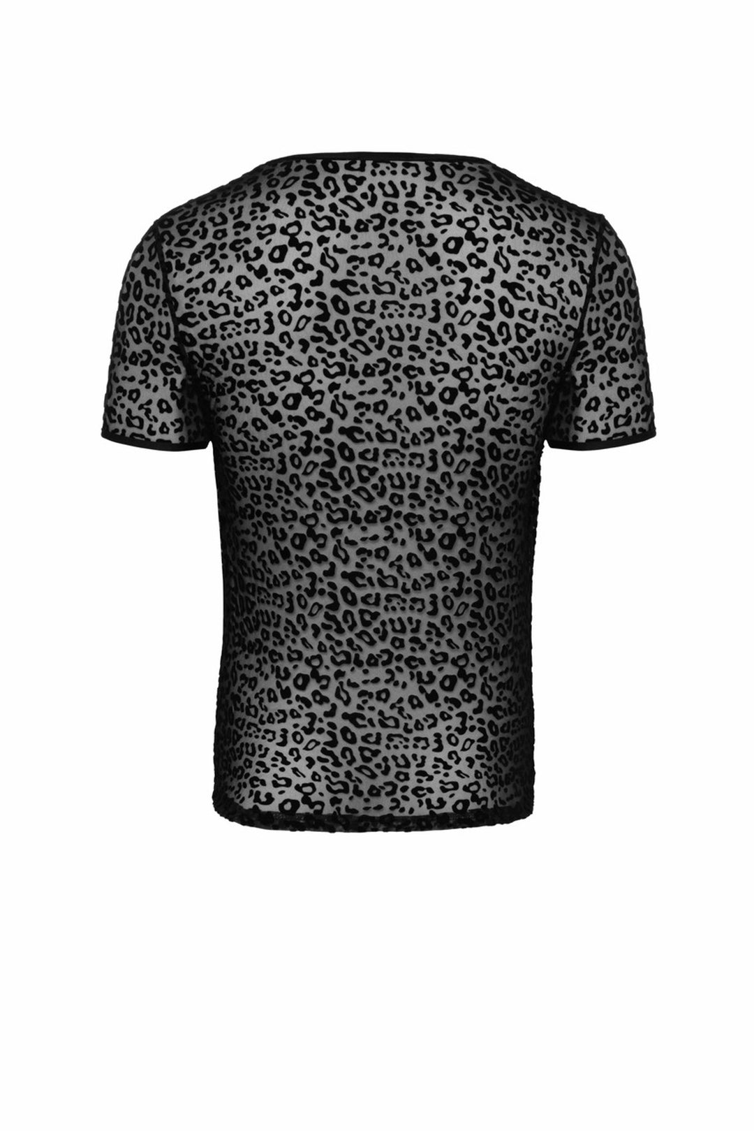 Leopard flock v-neck t-shirt
