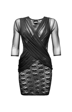 Little Black Lace Dress front view